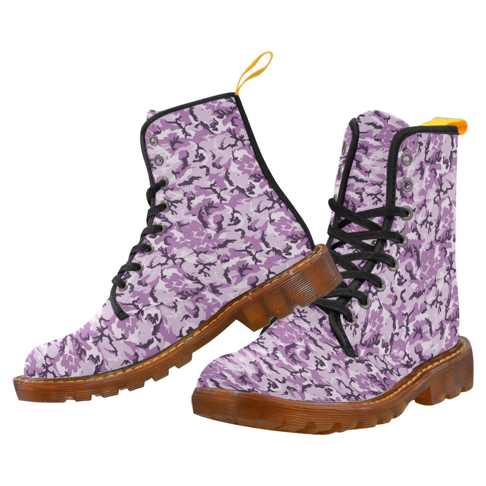 Woodland Pink Purple Camouflage Martin Boots For Men Model 1203H