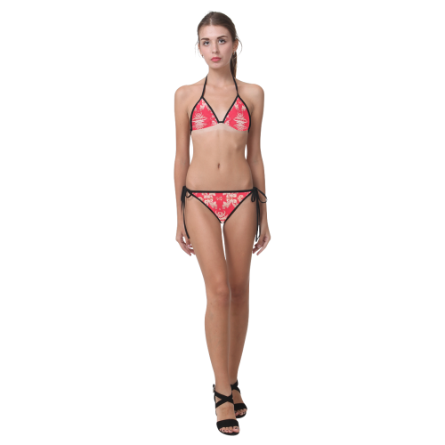 Red chinese style design bikini swimsuit Custom Bikini Swimsuit (Model S01)