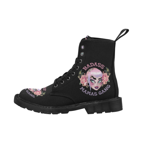 Pastel Goth Mama Boots Martin Boots for Women (Black) (Model 1203H)