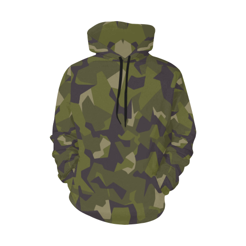 Swedish M90 woodland Camouflage All Over Print Hoodie for Men (USA Size) (Model H13)