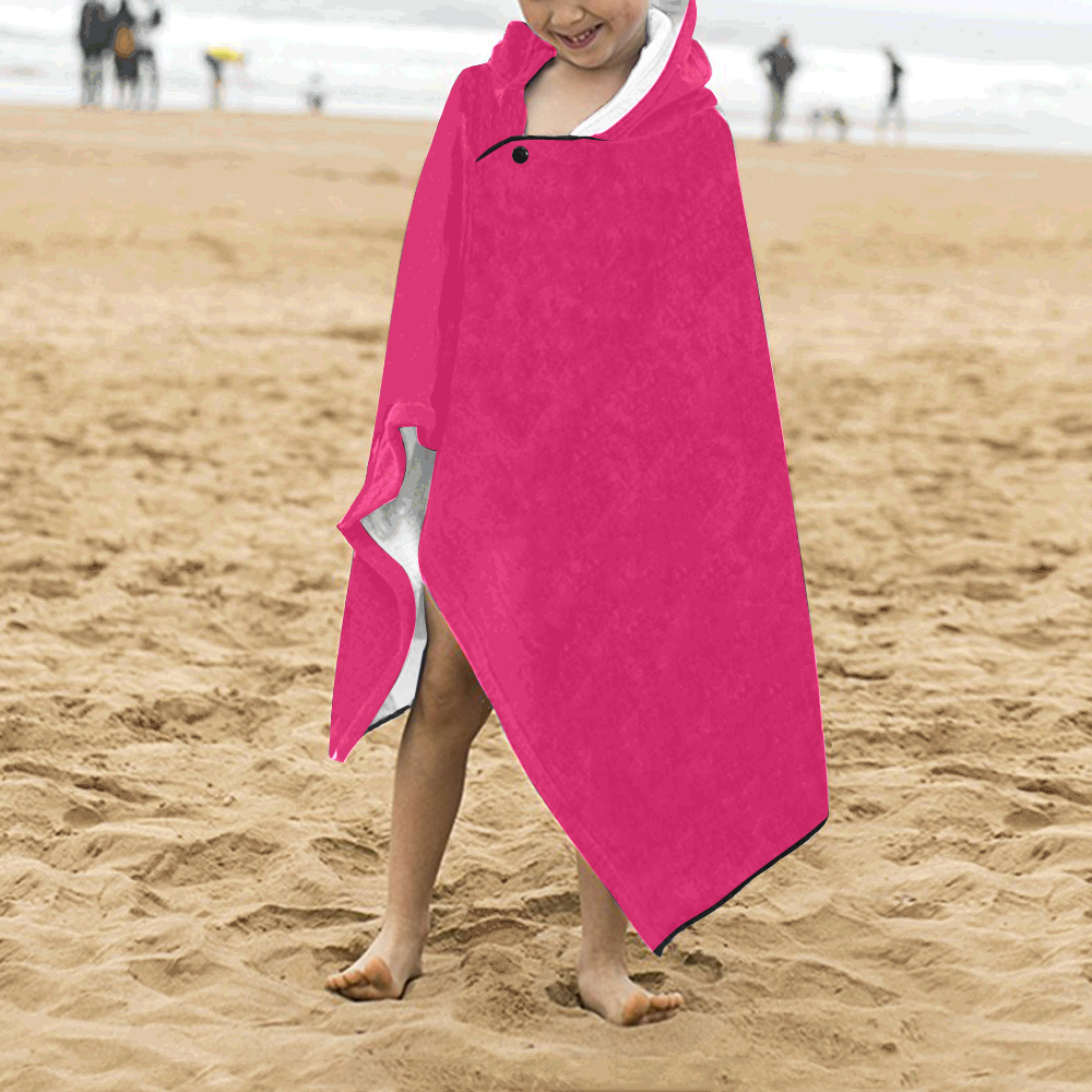 color ruby Kids' Hooded Bath Towels