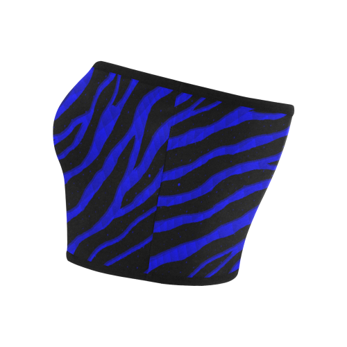 Ripped SpaceTime Stripes - Blue Bandeau Top