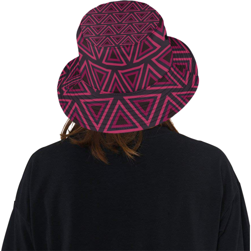 Tribal Ethnic Triangles All Over Print Bucket Hat