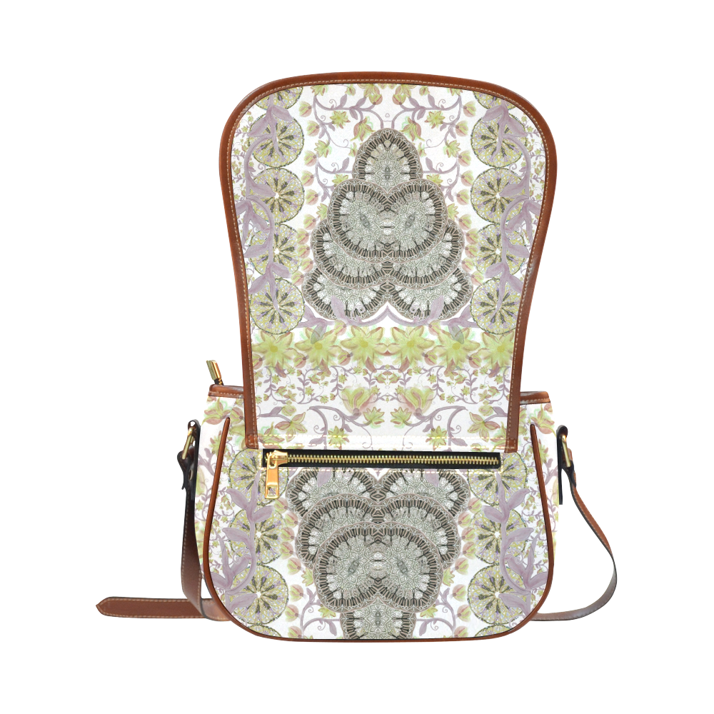 indian flowers 3 Saddle Bag/Small (Model 1649) Full Customization