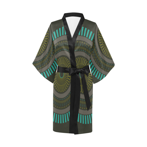 Simple Circle Mandalas Kimono Robe