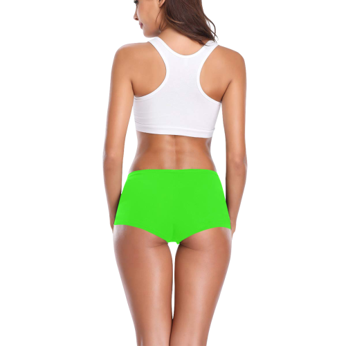 color neon green Women's All Over Print Boyshort Panties (Model L31)