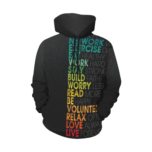 Inspirational Positive Message Game Changer All Over Print Hoodie for Men/Large Size (USA Size) (Model H13)