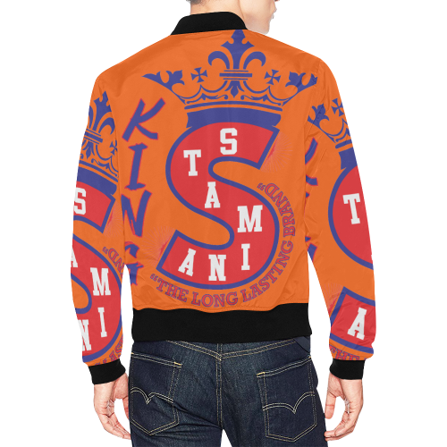 Orange KS All Over Print Bomber Jacket for Men (Model H19)