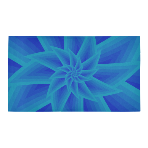 Royal blue star flower Bath Rug 16''x 28''