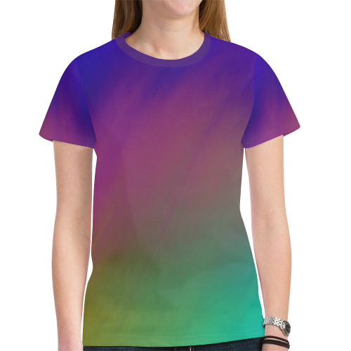 Color pop New All Over Print T-shirt for Women (Model T45)