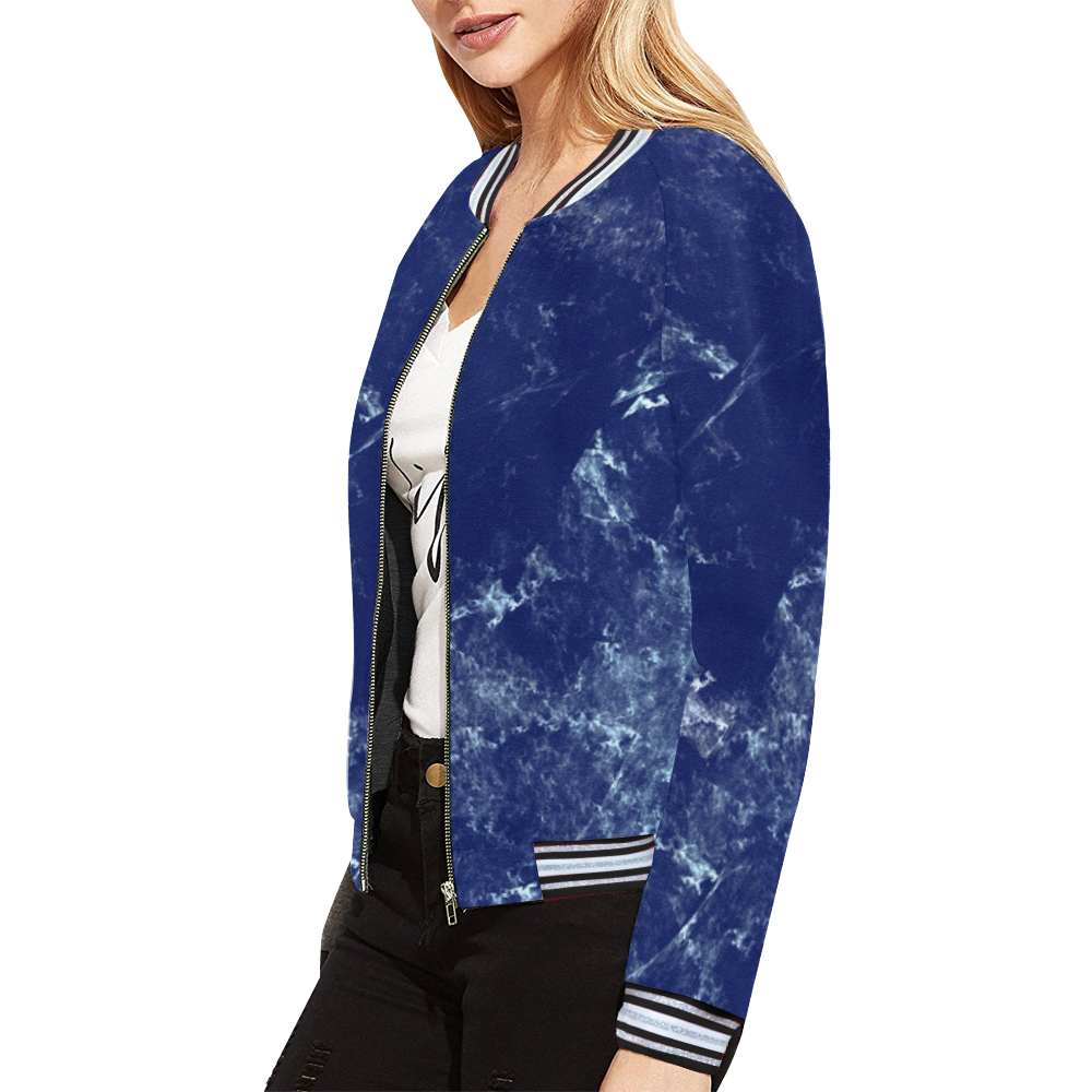 On Stormy Seas All Over Print Bomber Jacket for Women (Model H21)