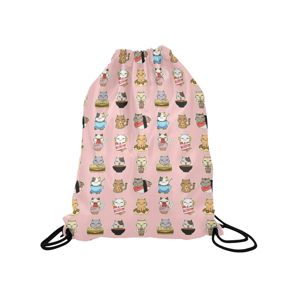 pink Medium Drawstring Bag Model 1604 (Twin Sides) 13.8"(W) * 18.1"(H)