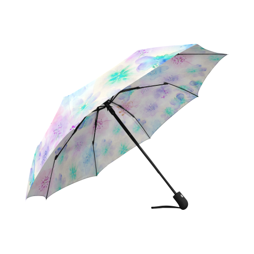 watercolor flowers Auto-Foldable Umbrella (Model U04)