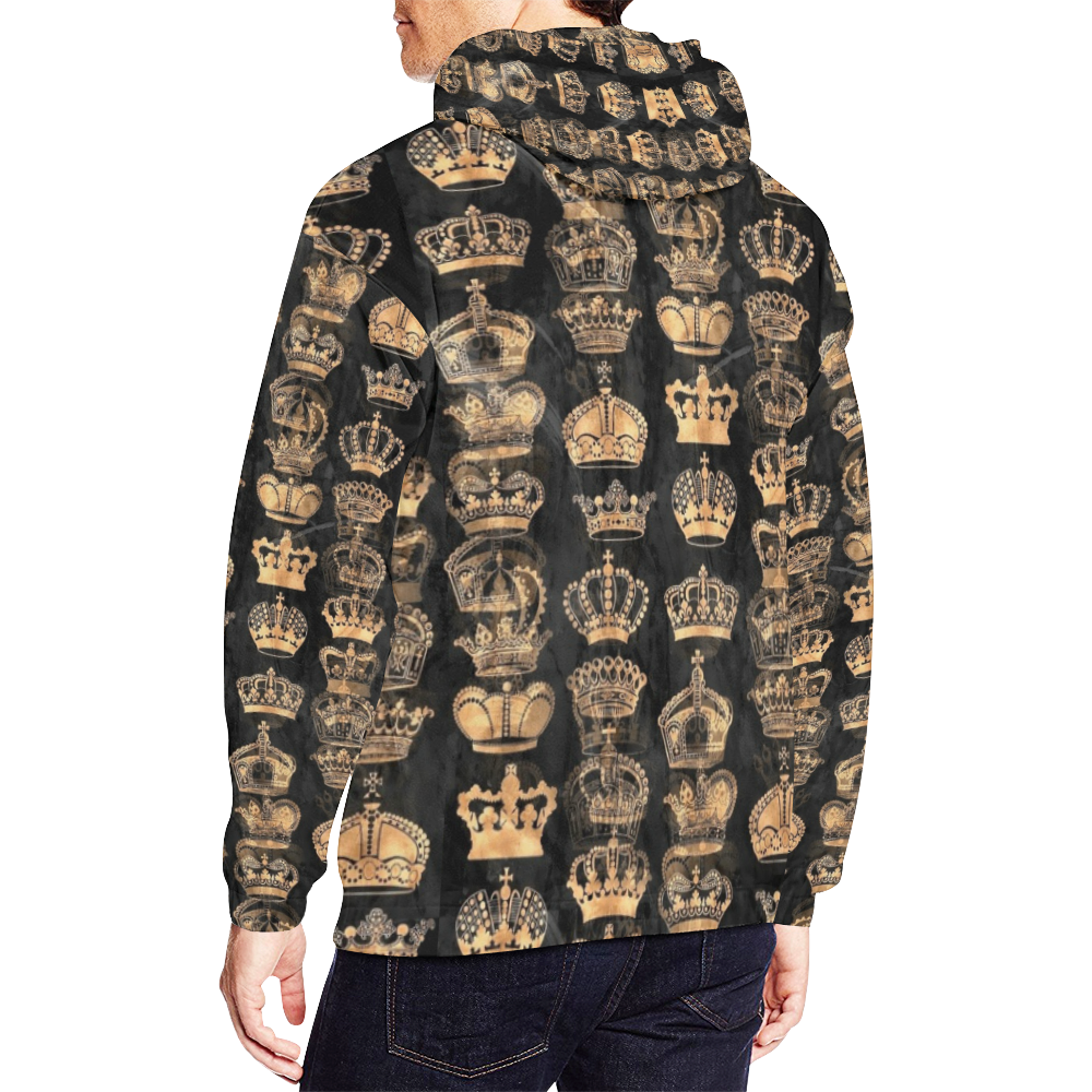 Royal Krone by Artdream All Over Print Hoodie for Men/Large Size (USA Size) (Model H13)