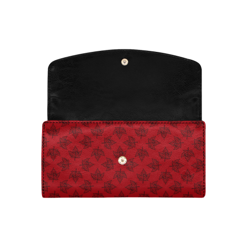 Cool Canada Wallets Retro Red Women's Flap Wallet (Model 1707)