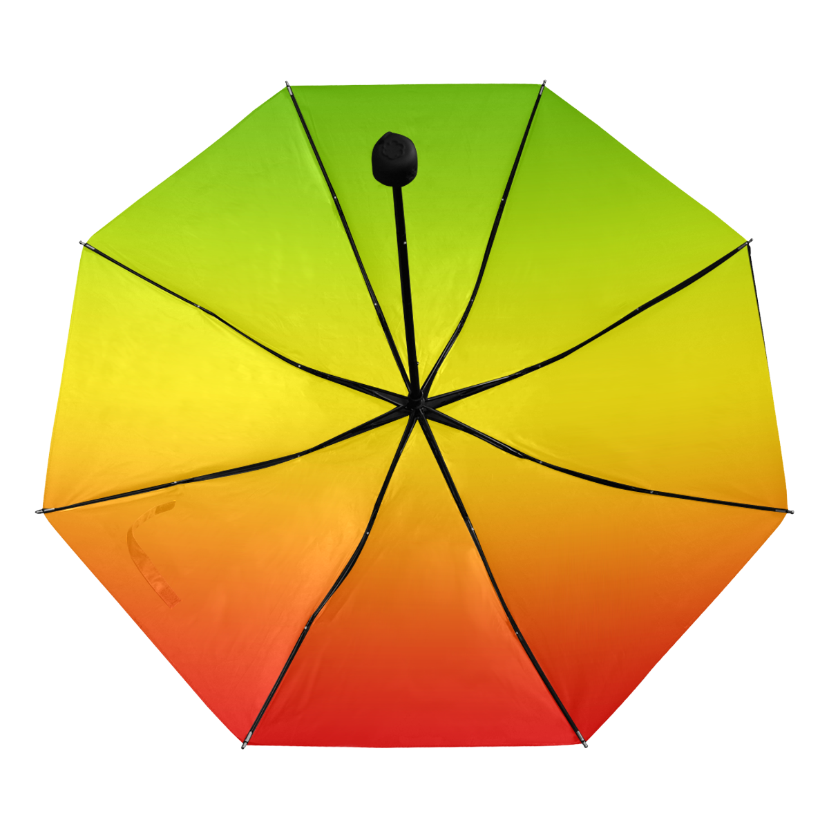 Rastafari Gradient Green Yellow Red Anti-UV Foldable Umbrella (Underside Printing) (U07)
