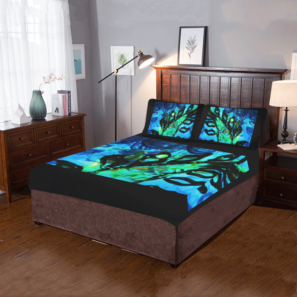 in blue 3-Piece Bedding Set