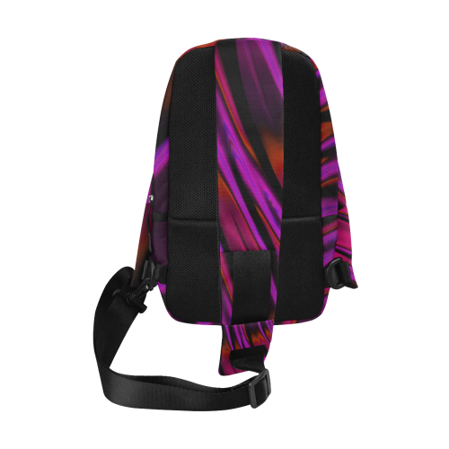 Sunset Waterfall Reflections Abstract Fractal Chest Bag (Model 1678)