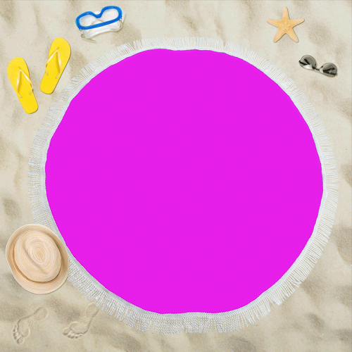 color fuchsia / magenta Circular Beach Shawl 59"x 59"