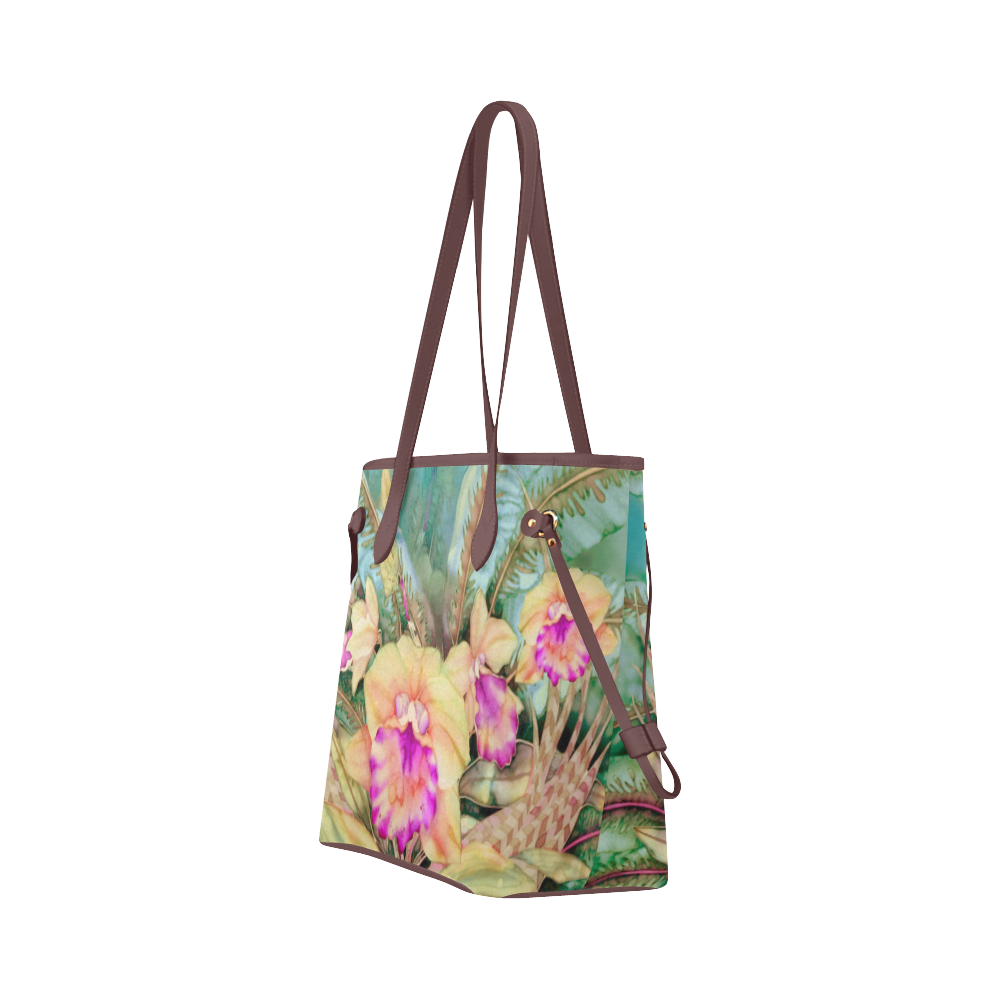 Tropical Orchid 2 Clover Canvas Tote Bag (Model 1661)