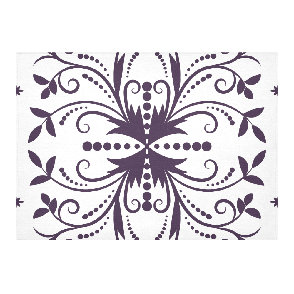 floral damask Cotton Linen Tablecloth 60"x 84"