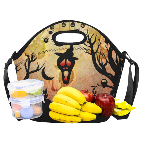 Funny halloween design Neoprene Lunch Bag/Large (Model 1669)