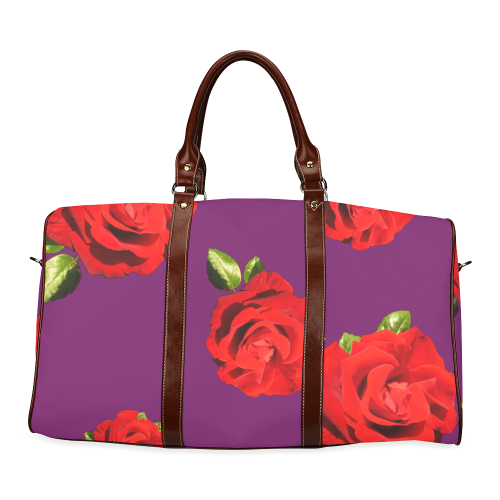 Fairlings Delight's Floral Luxury Collection- Red Rose Waterproof Travel Bag/Large 53086g10 Waterproof Travel Bag/Large (Model 1639)