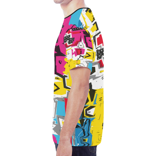 Distorted shapes New All Over Print T-shirt for Men (Model T45)