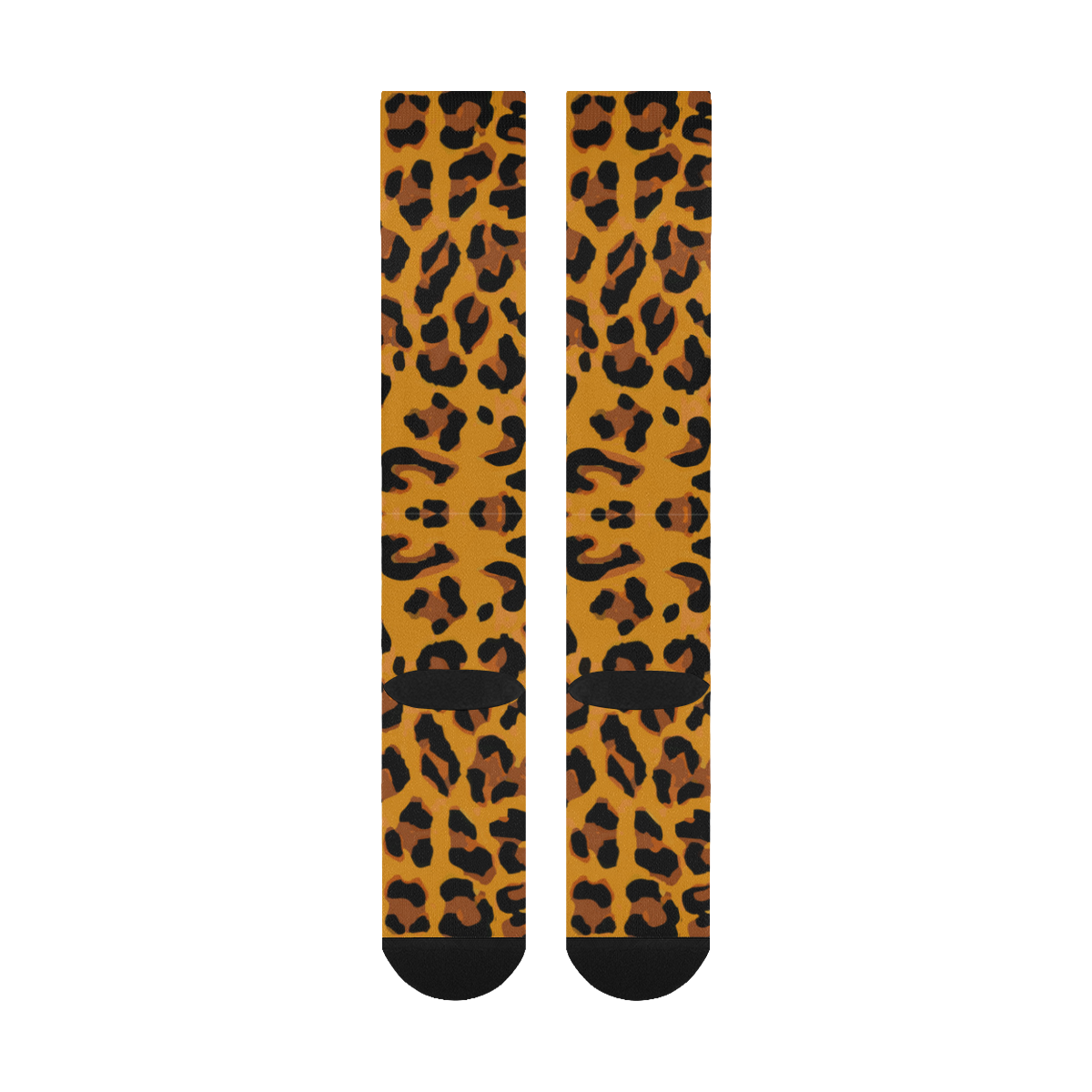 Orange Leopard Over-The-Calf Socks