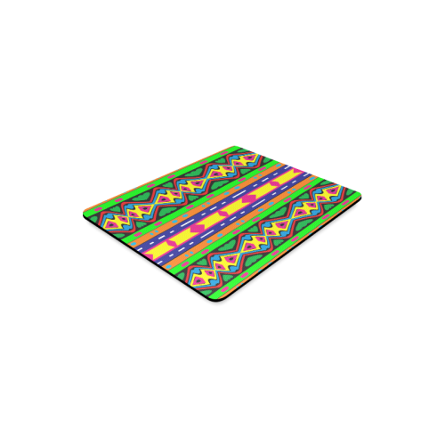 Distorted colorful shapes and stripes Rectangle Mousepad