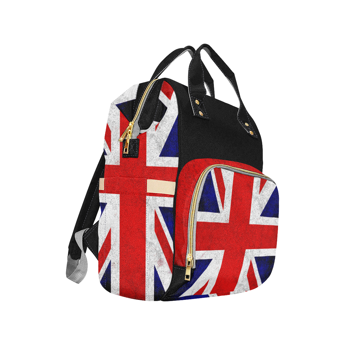 United Kingdom Union Jack Flag - Grunge 2 Multi-Function Diaper Backpack/Diaper Bag (Model 1688)