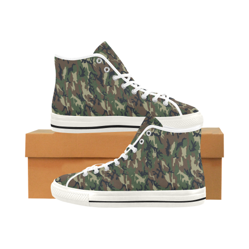 Woodland Forest Green Camouflage Vancouver H Men's Canvas Shoes/Large (1013-1)