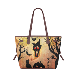 Funny halloween design Clover Canvas Tote Bag (Model 1661)