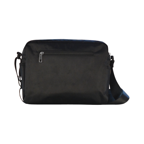 Shapes on a black background Classic Cross-body Nylon Bags (Model 1632)