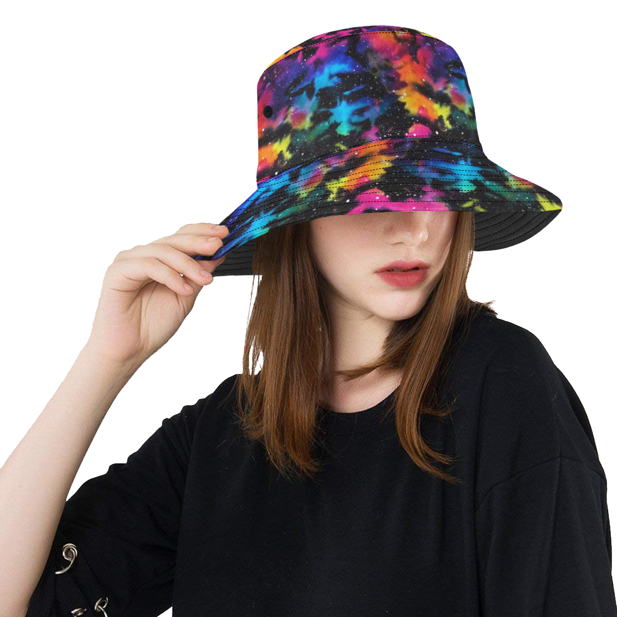 Tie Dye Rainbow Galaxy All Over Print Bucket Hat