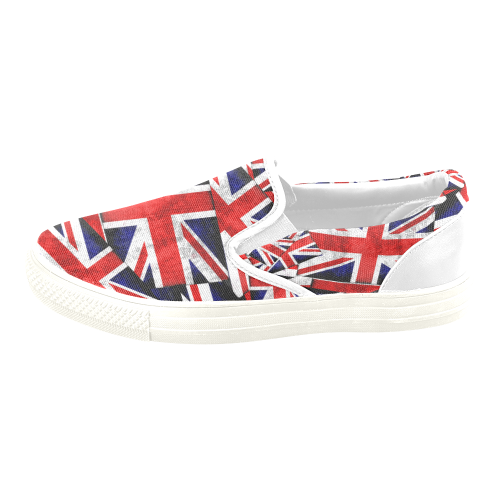 Union Jack British UK Flag Men's Slip-on Canvas Shoes (Model 019)