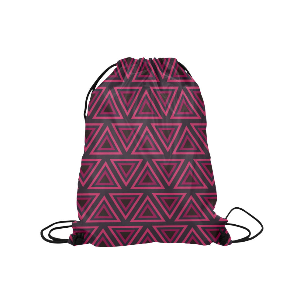 Tribal Ethnic Triangles Medium Drawstring Bag Model 1604 (Twin Sides) 13.8"(W) * 18.1"(H)