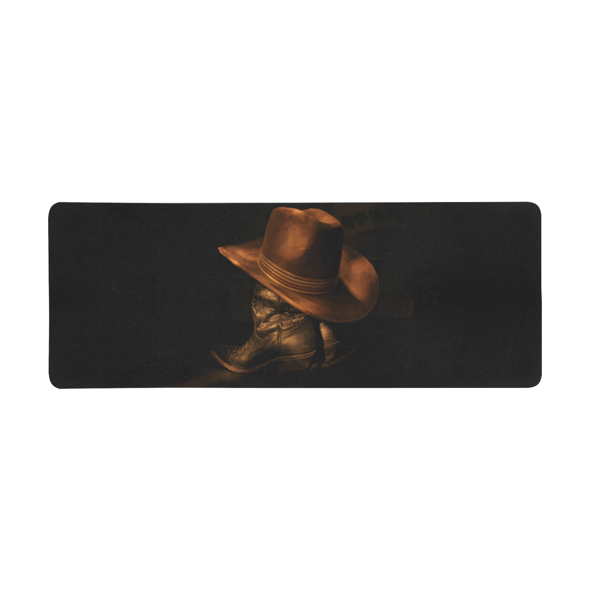 Cowboy Hat and Boots Gaming Mousepad (31"x12")