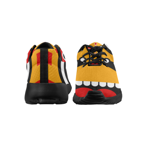 Red Yellow Tiki Tribal Women's Athletic Shoes (Model 0200)