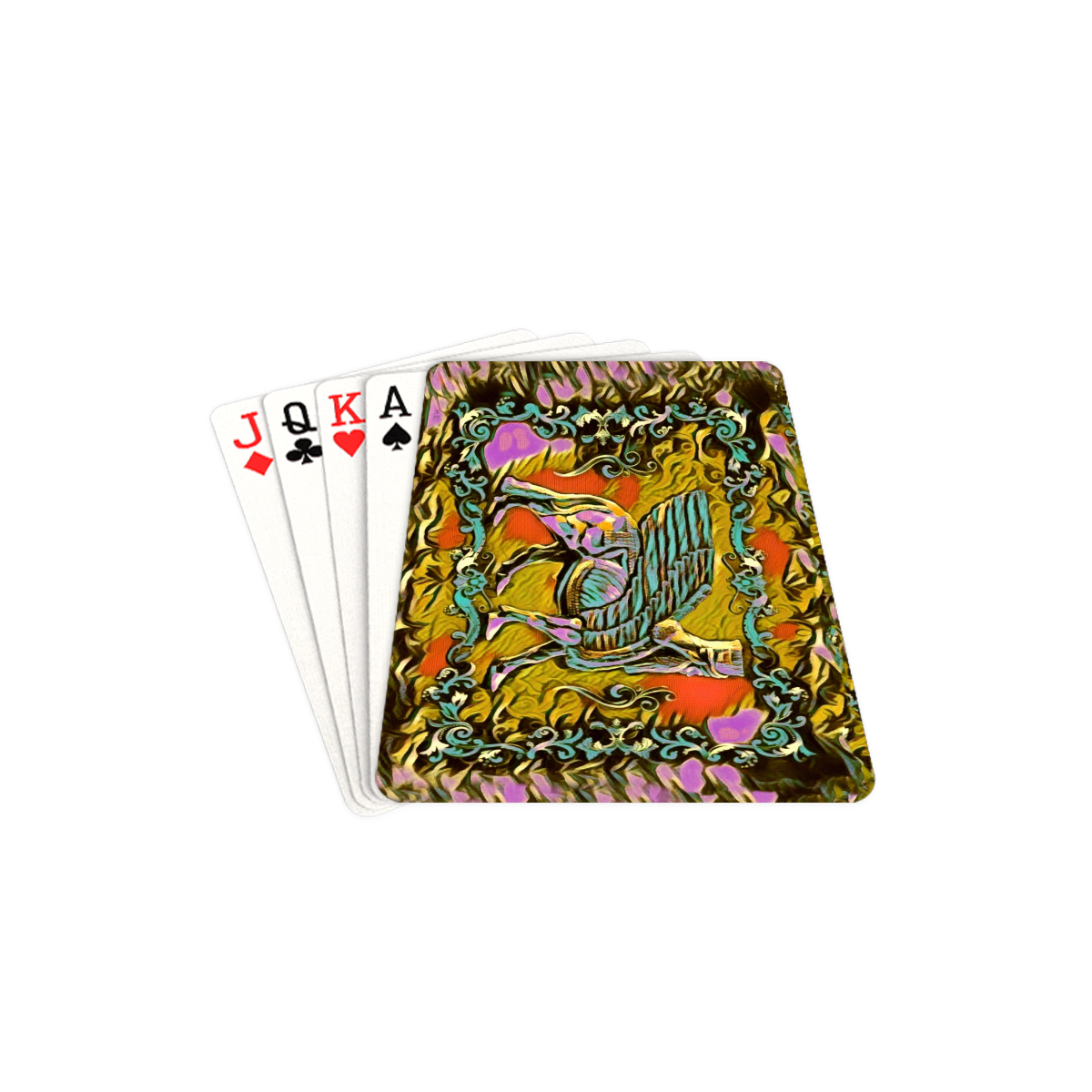 Colorful Lamassu Playing Cards 2.5"x3.5"
