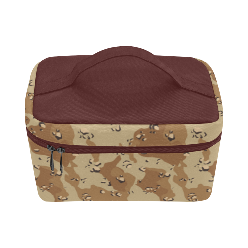 Vintage Desert Brown Camouflage Cosmetic Bag/Large (Model 1658)