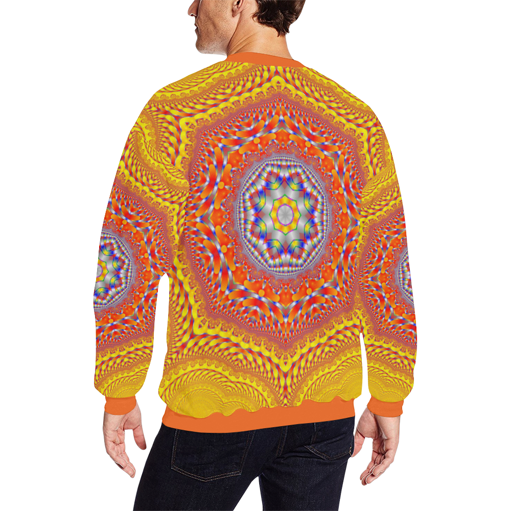 Face to Face All Over Print Crewneck Sweatshirt for Men (Model H18)