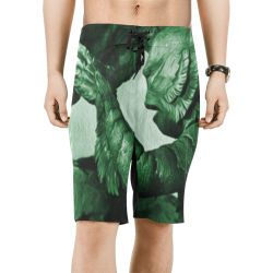 the creature green short Men's All Over Print Board Shorts (Model L16)