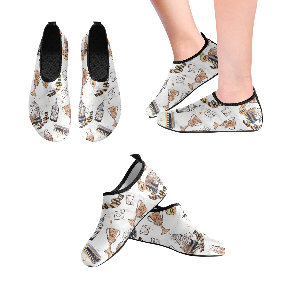 Hufflepuff Women's Slip-On Water Shoes (Model 056)