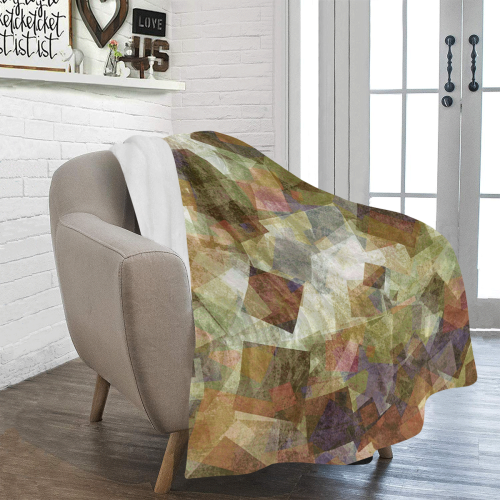 abstract squares Ultra-Soft Micro Fleece Blanket 43''x56''