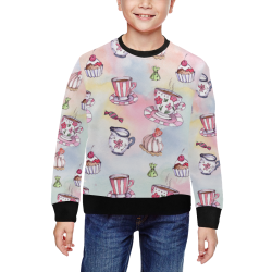 Coffee and sweeets All Over Print Crewneck Sweatshirt for Kids (Model H29)