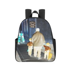 Ghosts roaming the street Multi-Pocket Fabric Backpack (Model 1684)