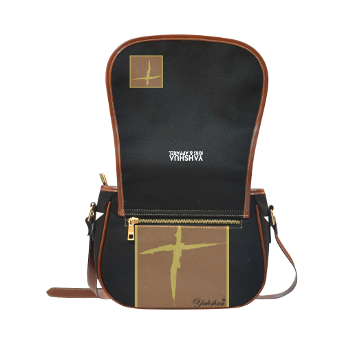 Yah Gold Label Black Saddle Bag/Large (Model 1649)