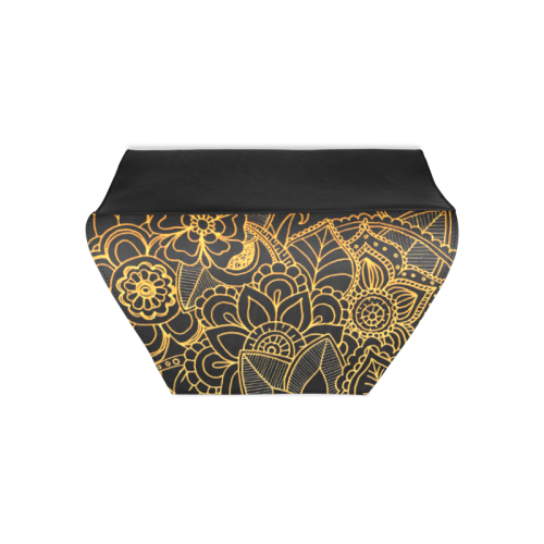 Floral Doodle Gold G523 Clutch Bag (Model 1630)