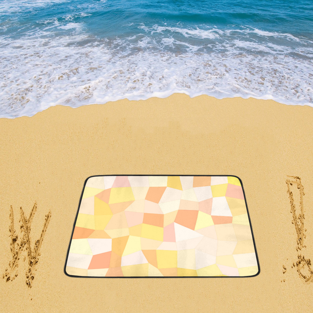 Yellow Gold Mosaic Beach Mat 78"x 60"